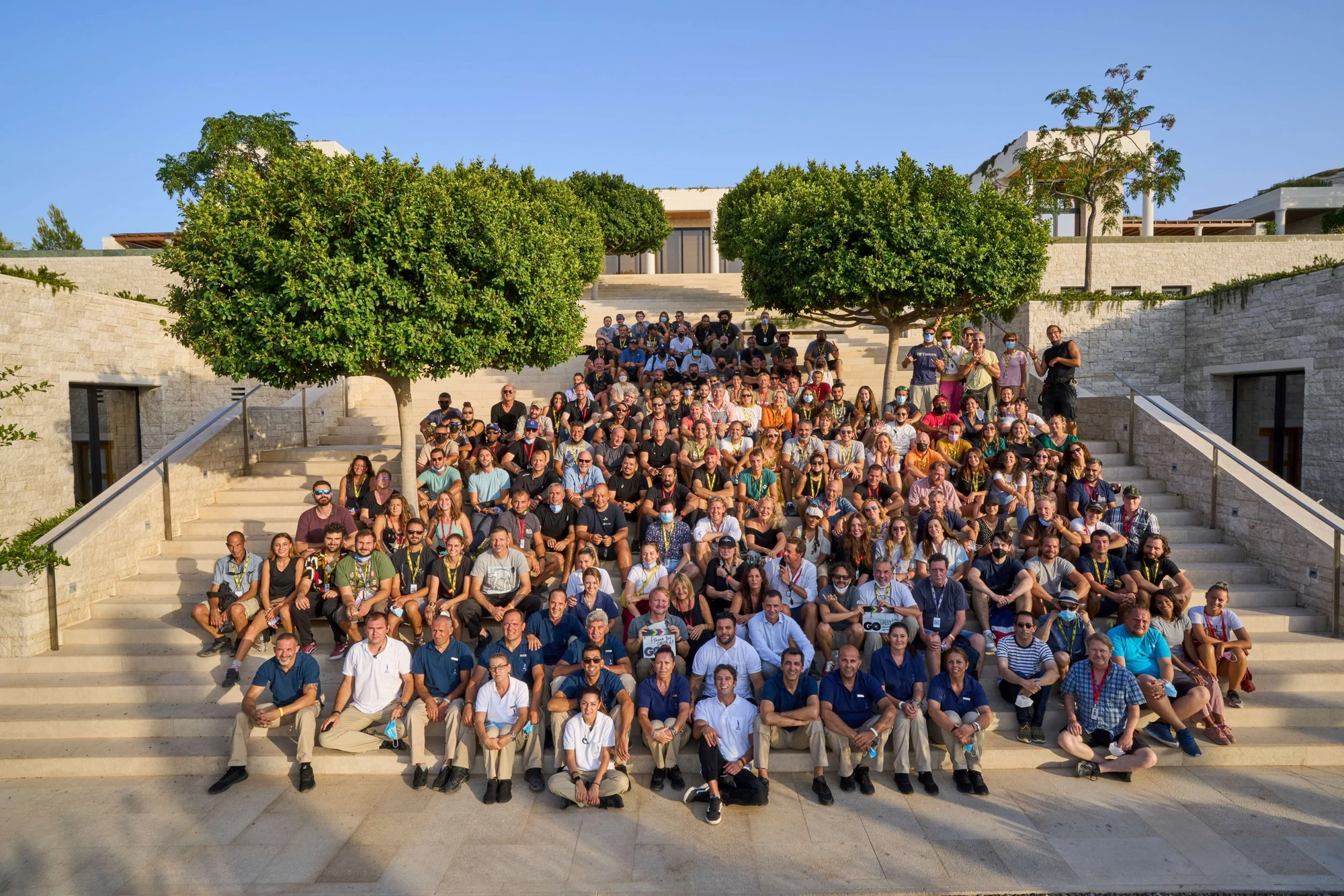 The crew in Greece