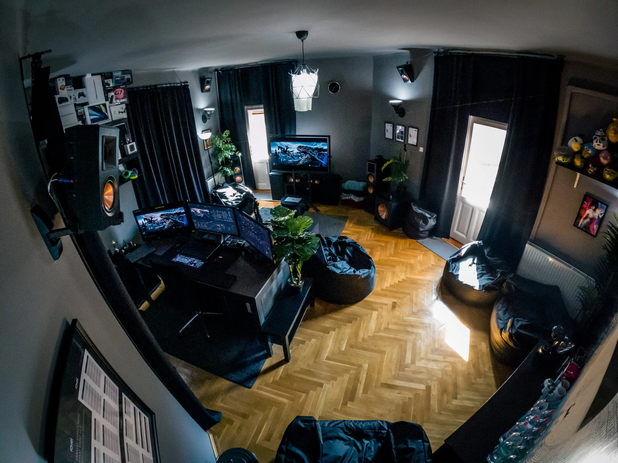 A wider view of the studio
