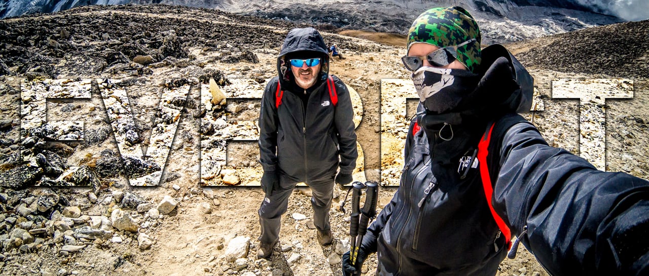 Nepal film cover with two hikers in the mountains